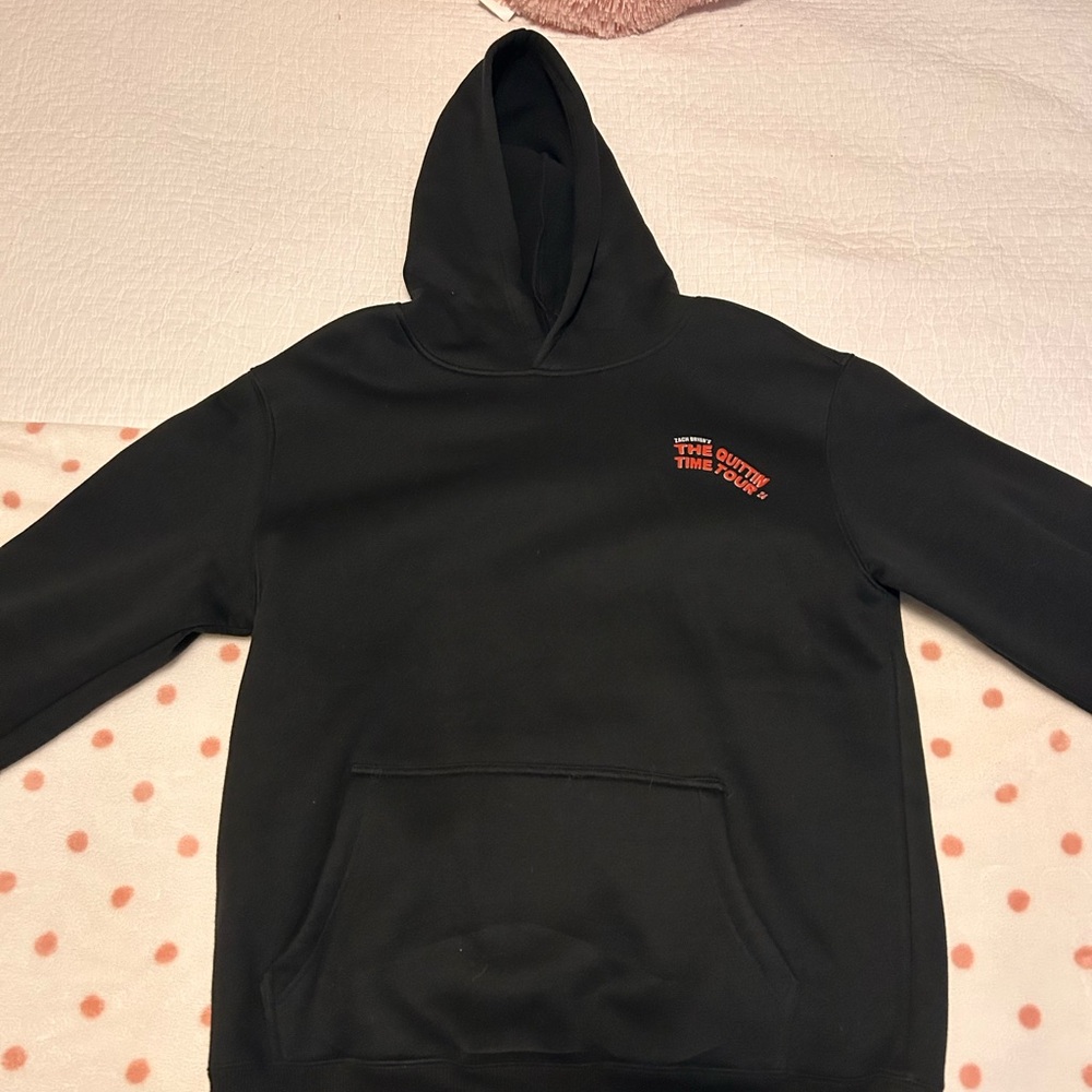 Black Hoodie with Red Text